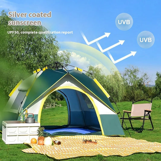 Automatic Pop-Up Camping Tent – Fast Setup Waterproof Outdoor Tent for 2-Person or 3–4-Person Camping & Travel