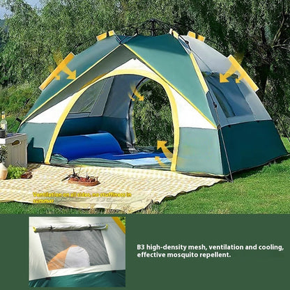 Automatic Pop-Up Camping Tent – Fast Setup Waterproof Outdoor Tent for 2-Person or 3–4-Person Camping & Travel