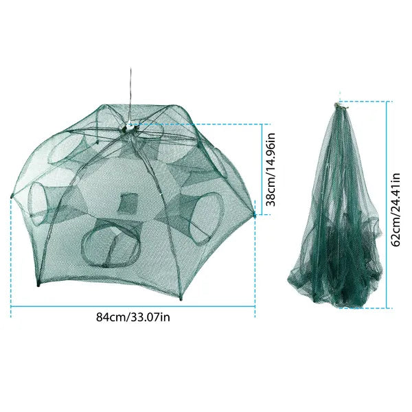 Foldable Fishing Trap Net – Automatic Pop-Up Bait Trap for Shrimp, Minnow, Crab & Lobster