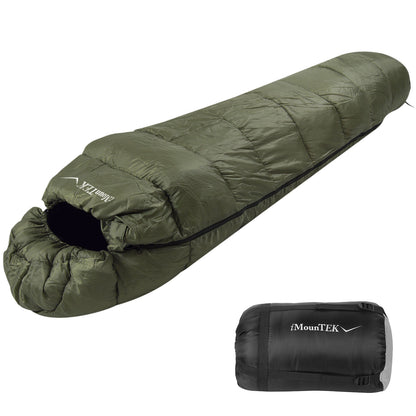 Mummy Sleeping Bag for Adults – 3-Season Warm & Water-Resistant Camping Sleeping Bag for Spring, Fall & Winter